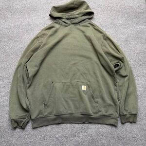 Vtg green Carhartt hoodie men's size xl tall Distressed and has some small holes